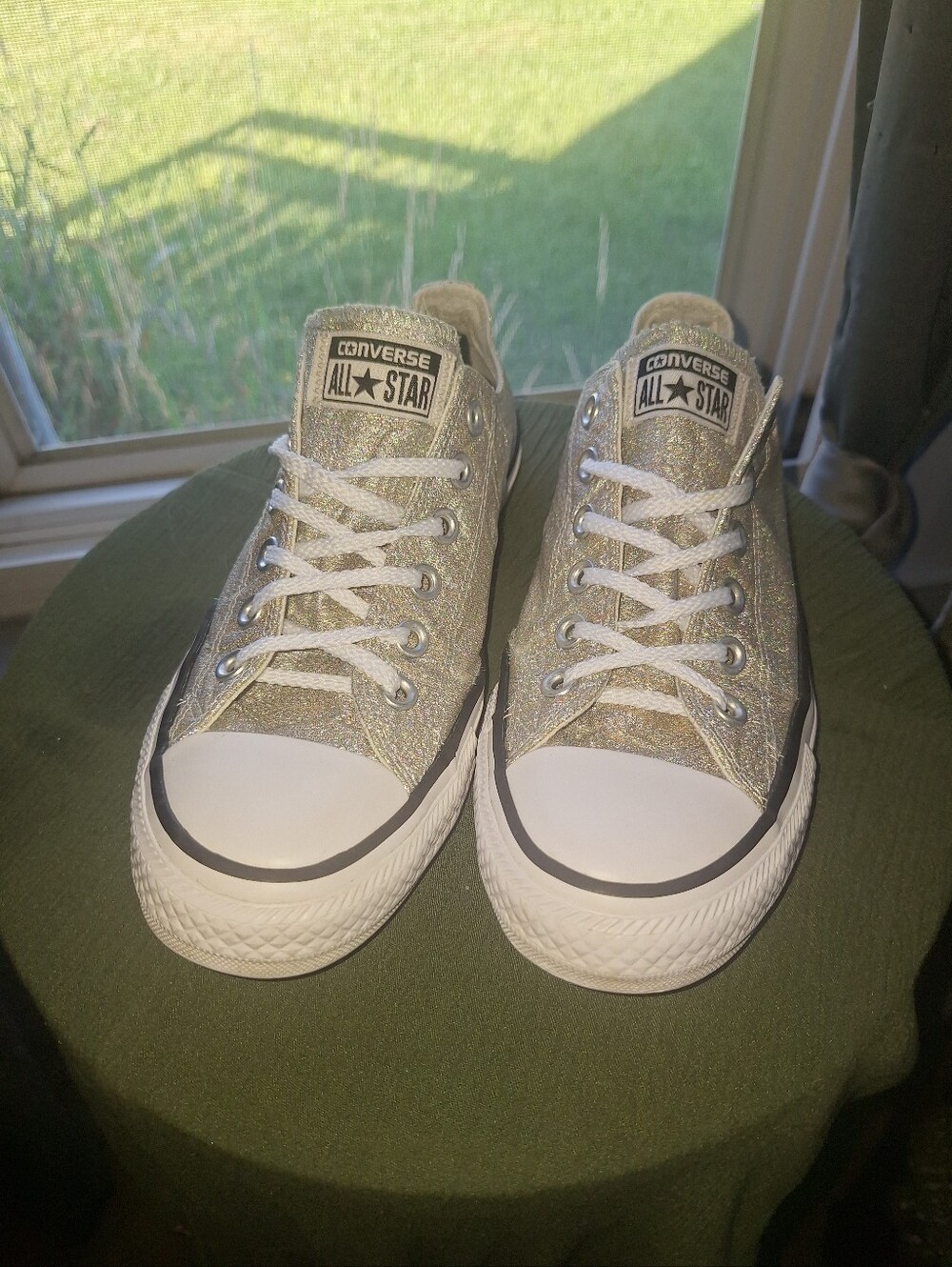 Shimmering Converse Low Tops